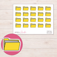 DDZ-6218 planner sticker sheet with enlarged sticker detail