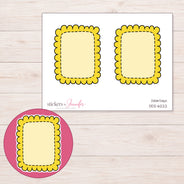 DDZ-6222 planner sticker sheet with enlarged sticker detail