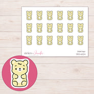DDZ-6224 planner sticker sheet with enlarged sticker detail