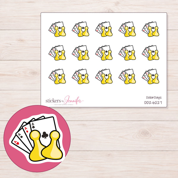 DDZ-6227 planner sticker sheet with enlarged sticker detail