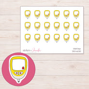 DDZ-6230 planner sticker sheet with enlarged sticker detail