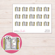 DDZ-6247 planner sticker sheet with enlarged sticker detail