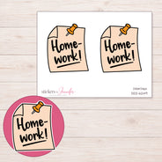 DDZ-6249 planner sticker sheet with enlarged sticker detail