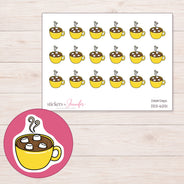 DDZ-6251 planner sticker sheet with enlarged sticker detail