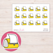 DDZ-6260 planner sticker sheet with enlarged sticker detail
