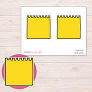 DDZ-6284 planner sticker sheet with enlarged sticker detail