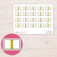 DDZ-6287 planner sticker sheet with enlarged sticker detail