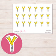 DDZ-6289 planner sticker sheet with enlarged sticker detail