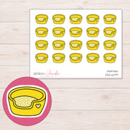 DDZ-6297 planner sticker sheet with enlarged sticker detail