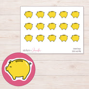 DDZ-6298 planner sticker sheet with enlarged sticker detail
