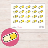 DDZ-6301 planner sticker sheet with enlarged sticker detail
