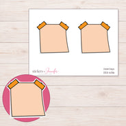 DDZ-6316 planner sticker sheet with enlarged sticker detail