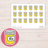 DDZ-6319 planner sticker sheet with enlarged sticker detail