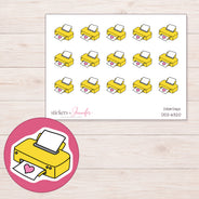 DDZ-6320 planner sticker sheet with enlarged sticker detail