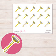 DDZ-6327 planner sticker sheet with enlarged sticker detail
