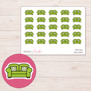 DDZ-6333 planner sticker sheet with enlarged sticker detail