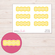 DDZ-6335 planner sticker sheet with enlarged sticker detail