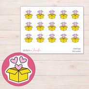 DDZ-6342 planner sticker sheet with enlarged sticker detail