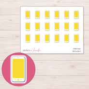 DDZ-6347 planner sticker sheet with enlarged sticker detail