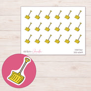 DDZ-6349 planner sticker sheet with enlarged sticker detail