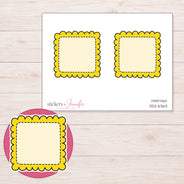 DDZ-6363 planner sticker sheet with enlarged sticker detail