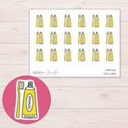 DDZ-6386 planner sticker sheet with enlarged sticker detail