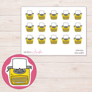 DDZ-6389 planner sticker sheet with enlarged sticker detail