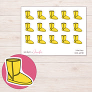 DDZ-6390 planner sticker sheet with enlarged sticker detail