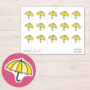 DDZ-6391 planner sticker sheet with enlarged sticker detail