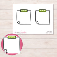 DDZ-6394 planner sticker sheet with enlarged sticker detail