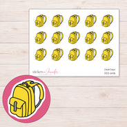 DDZ-6416 planner sticker sheet with enlarged sticker detail