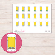DDZ-6417 planner sticker sheet with enlarged sticker detail