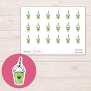 DDZ-6418 planner sticker sheet with enlarged sticker detail