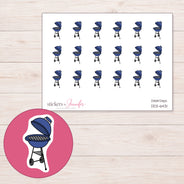 DDZ-6431 planner sticker sheet with enlarged sticker detail