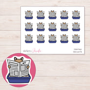 DDZ-6473 planner sticker sheet with enlarged sticker detail