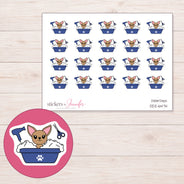 DDZ-6474 planner sticker sheet with enlarged sticker detail