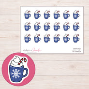 DDZ-6476 planner sticker sheet with enlarged sticker detail