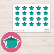 DDZ-6492 planner sticker sheet with enlarged sticker detail
