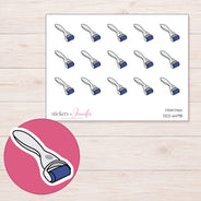 DDZ-6498 planner sticker sheet with enlarged sticker detail