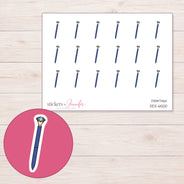 DDZ-6500 planner sticker sheet with enlarged sticker detail
