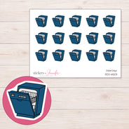 DDZ-6503 planner sticker sheet with enlarged sticker detail