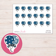 DDZ-6508 planner sticker sheet with enlarged sticker detail