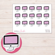 DDZ-6511 planner sticker sheet with enlarged sticker detail