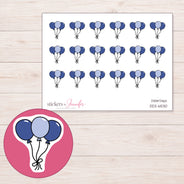 DDZ-6530 planner sticker sheet with enlarged sticker detail
