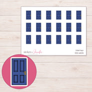 DDZ-6534 planner sticker sheet with enlarged sticker detail