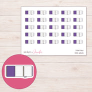 DDZ-6542 planner sticker sheet with enlarged sticker detail