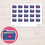 DDZ-6547 planner sticker sheet with enlarged sticker detail