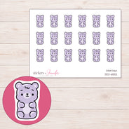 DDZ-6552 planner sticker sheet with enlarged sticker detail
