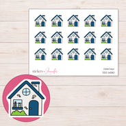 DDZ-6580 planner sticker sheet with enlarged sticker detail