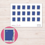 DDZ-6581 planner sticker sheet with enlarged sticker detail